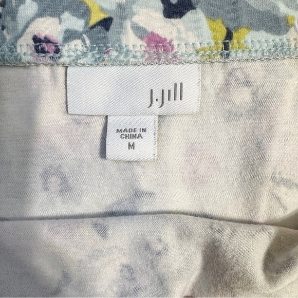 J. Jill Floral Print Stretch Pocket Knit Skirt Multicolor Women’s Size Medium - Picture 9 of 12
